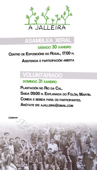 ASAMBLEA XERAL E ACTIVIDADE DE VOLUNTARIADO DE A JALLEIRA AFEA ESTA FIN DE SEMANA