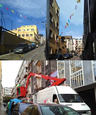 COMERCIANTES DECORAN A RA PACFICO RODRGUEZ DE A GUARDA POLO ENTROIDO