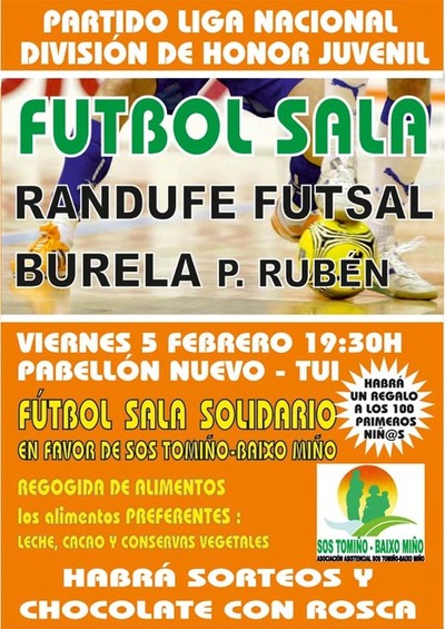 PARTIDO SOLIDARIO DE FUTBOL SALA A BENEFICIO DE SOS TOMIO ESTE VENRES