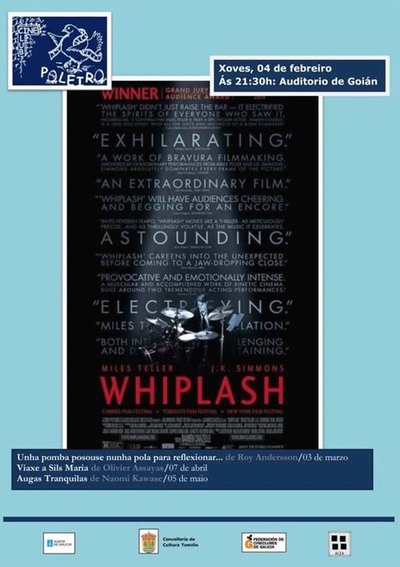 WHIPLASH ABRE O NOVO CICLO DO CINECLUB POLEIRO EN GOIN