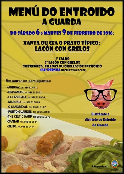 OS RESTAURANTES DA GUARDA OFRECEN O TPICO -LACN CON GRELOS- PARA DESFRUTAR DO ENTROIDO