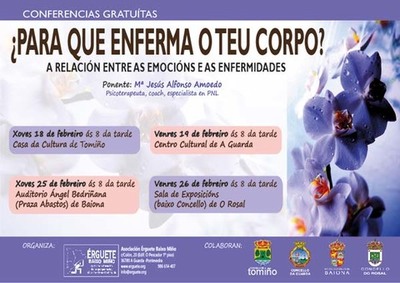 CONFERENCIAS GRATUTAS  PARA QUE ENFERMA O TEU CORPO? A RELACIN ENTRE AS EMOCINS E AS ENFERMIDADES