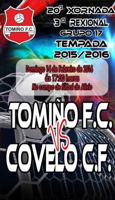PARTIDO ENTRE O TOMIO FC E O COVELO CF ESTE DOMINGO NO ALIVIO