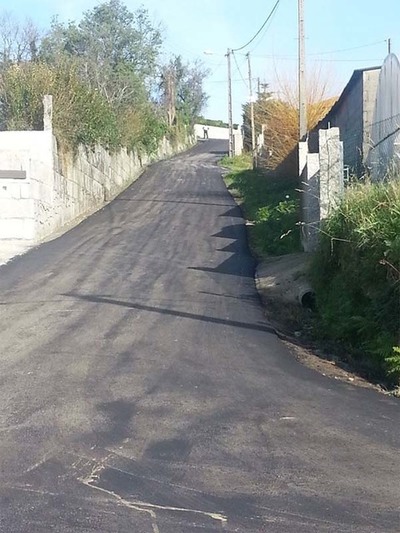 REMATARON AS OBRAS DE MELLORA DA PAVIMENTACIN EN FONTESECA, PEXEGUEIRO-TUI
