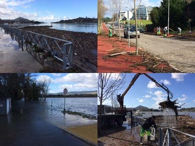 MAU TEMPO: TRABALHOS DE LIMPEZA ESTO NO TERRENO EM VILANOVA DE CERVEIRA