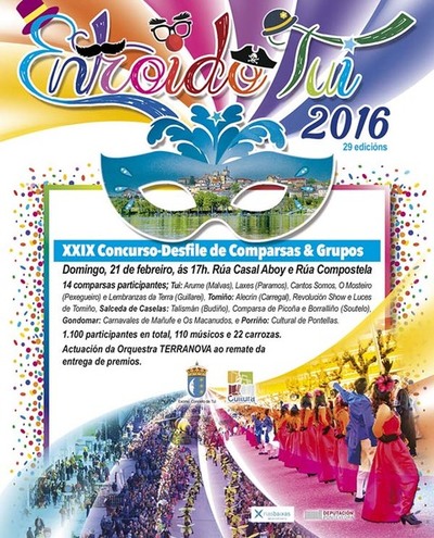 CATORCE COMPARSAS PARTICIPAN ESTE DOMINGO NO DESFILE-CONCURSO DE ENTROIDO EN TUI