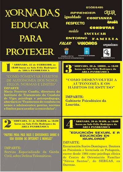 ESTA SEMANA COMEZAN EN TUI AS XORNADAS -EDUCAR PARA APRENDER-