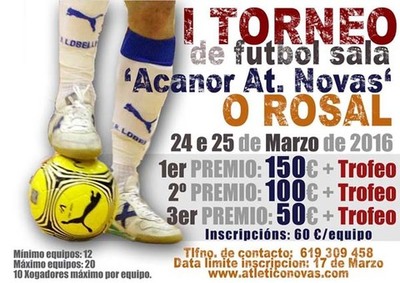 -SUSPENDIDO- I TORNEO FTBOL SALA ACANOR NOVS O 24 E 25 DE MARZO DE 2016