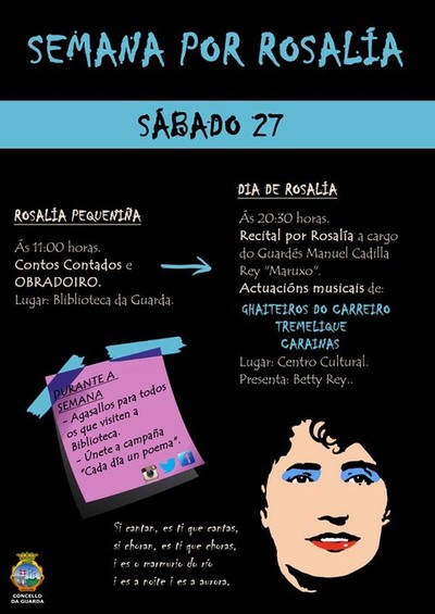 A FIGURA DE ROSALA DE CASTRO CENTRA AS ACTIVIDADES PROGRAMADAS PARA ESTE SBADO NA GUARDA