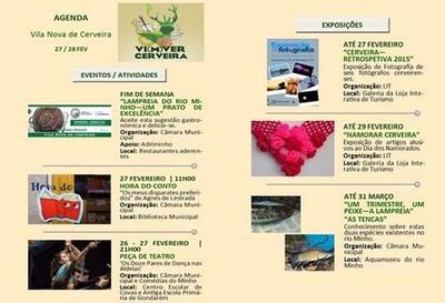 AGENDA VILANOVA DE CERVEIRA 27-28 FEVEREIRO 2016