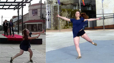 LA INTENSA COREOGRAFA DE MARIANA MOTA PLASM LA HISTORIA DE LAS MUJERES EN LA PLAZA DEL SEIXO DE TOMIO