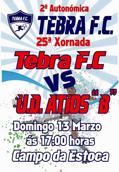 O TEBRA FC RECIBE ESTE DOMINGO NA ESTOCA  U.D. ATIOS -B-