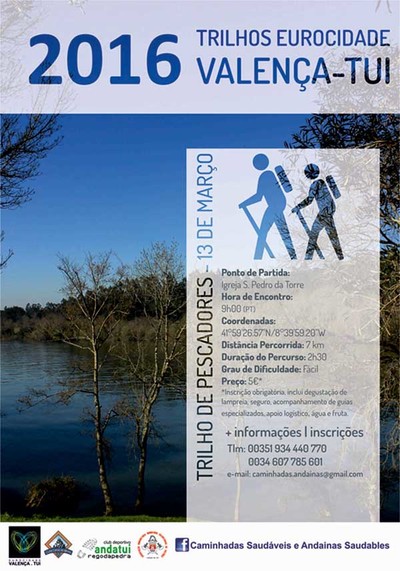 O TRILHO DOS PESCADORES ABRE ESTE DOMINGO O CIRCUTO DE ANDAINAS SAUDABLES DA EUROCIDADE 2016