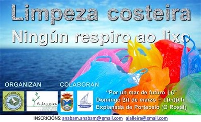 LIMPEZA COSTEIRA ESTE DOMINGO EN PORTECELO-O ROSAL
