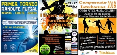 TORNEOS DE FTBOL, FTBOL SALA E PADEL DURANTE A SEMANA SANTA EN TUI