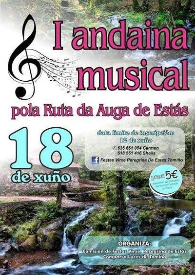 I andaina musical pola ruta da auga de Ests o sbado 18 de xuo