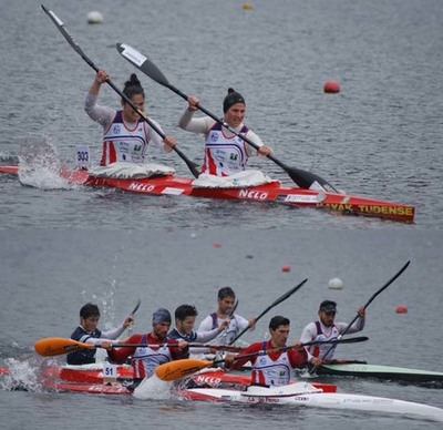 TRIUNFOS DEL KAYAK TUDENSE EN EL GALLEGO DE BARCOS DE EQUIPO