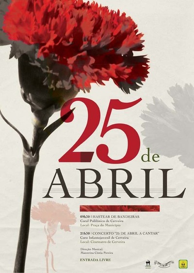 CERVEIRA ASSINALA -25 DE ABRIL A CANTAR-