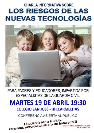 CHARLA INFORMATIVA SOBRE LOS RIESGOS DE LAS NUEVAS TECNOLOGAS EL 19 DE ABRIL EN A GUARDA
