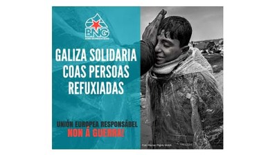 ACTO SIMBLICO DO BNG NO BAIXO MIO, O SBADO EN TUI COMO PROTESTA POLA XESTIN DA CRISE D@S REFUXIADO@S