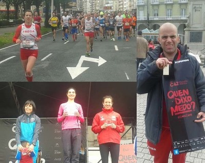MEDALLA DE BRONCE NO CAMPIONATO GALEGO DE MARATHN DE CORUA PARA ATLETISMO TREGA