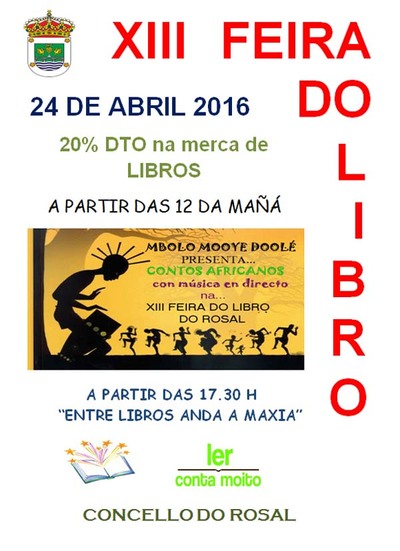 O ROSAL ACOLLER A XIII FEIRA DO LIBRO ESTE DOMINGO