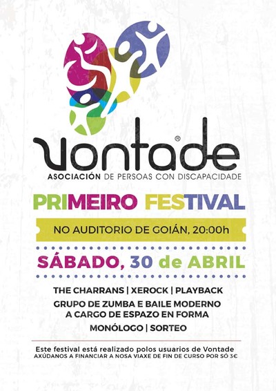 VONTADE ORGANIZA ESTE SBADO O SEU PRIMEIRO FESTIVAL NO AUDITORIO DE GOIN