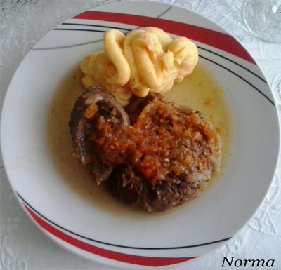 RECETA: OSOBUCO A LA MILANESA...CON PURE DE PATATA Y ZANAHORIA