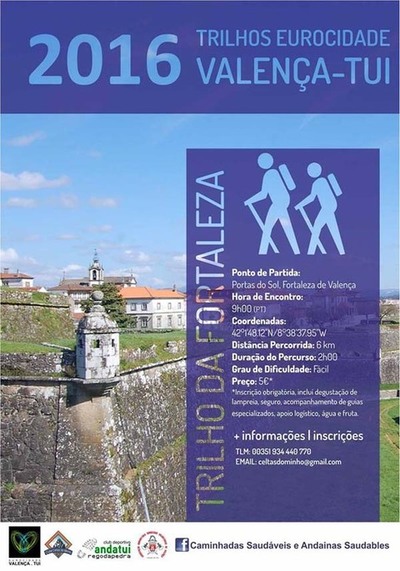 ESTE DOMINGO REALIZARASE O TRILHO DA FORTALEZA DENTRO DO CIRCUTO DE ANDAINAS SAUDABLES DA EUROCIDADE