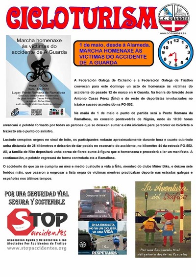 SADA CICLOTURISMO CO CLUBE CICLISTA GUARDS O DOMINGO 1 DE MAIO DE 2016