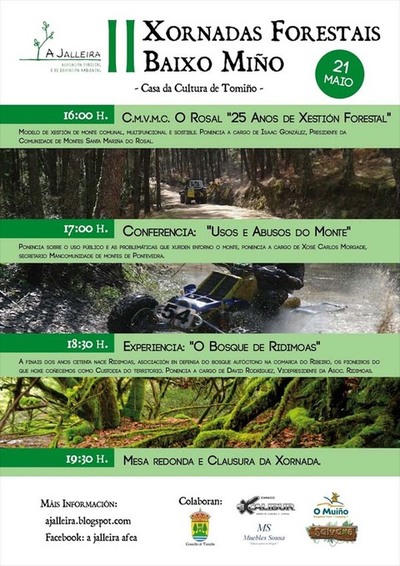 II XORNADAS FORESTAIS BAIXO MIO ESTE SBADO 21 DE MAIO EN TOMIO