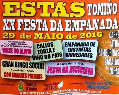 ESTS ACOLLE A XX FESTA DA EMPANADA E A FESTA DA BICICLETA ESTE DOMINGO