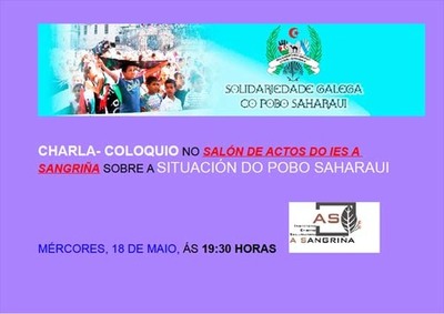 CHARLA-COLOQUIO NO IES A SANGRIA SOBRE A SITUACIN DO POBO SAHARAUI