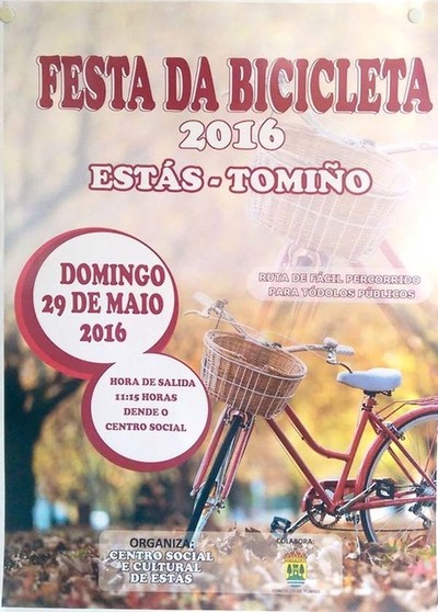 FESTA DA BICICLETA O DOMINGO 29 DE MAIO EN ESTS-TOMIO