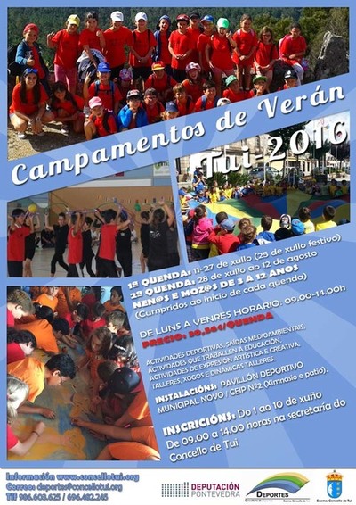 Aberto o prazo de inscricin para o campamento de vern 2016 en Tui