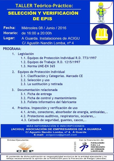 ACIGU CCA ORGANIZA UN TALLER TERICO-PRCTICO DE SELECCIN Y EVALUACIN DE EPIS