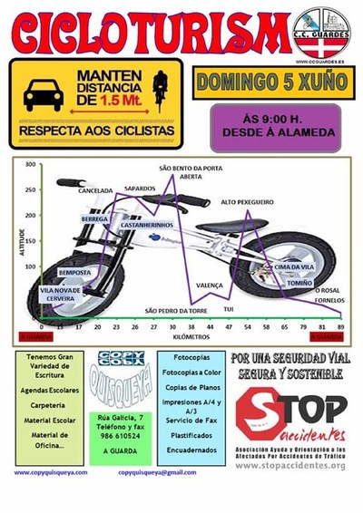 Sada cicloturismo co Clube Ciclista Guards o domingo 5 de xuo de 2016