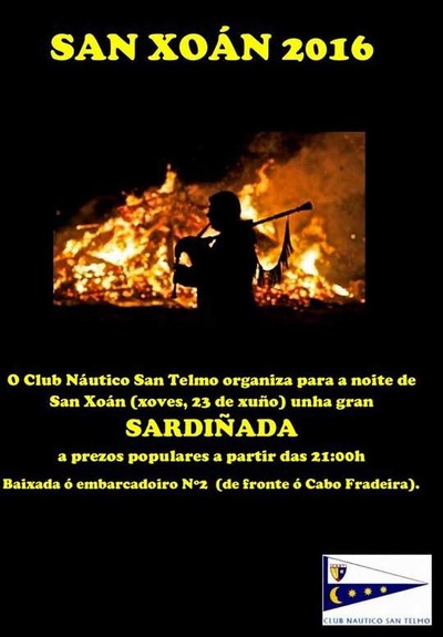 O clube Nutico San Telmo de Tui celebra o San Xon cunha sardiada