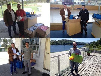 O Concello de Tui entrega a catro clubs tudenses o material subvencionado pola Deputacin de Pontevedra