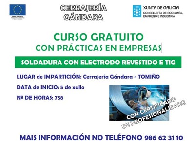 Curso AFD Soldadura con electrodo revestido e TIG en Tomio