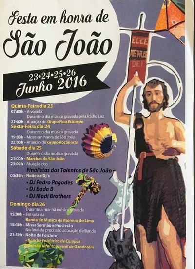 Festas em Honra de Sao Joao em Campos-Cerveira de 23 a 26 de junho