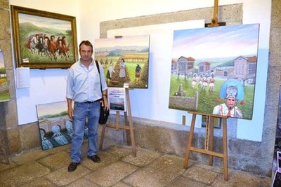Catro pintores amosan a sa obra na Oficina Municipal de Turismo de Tui
