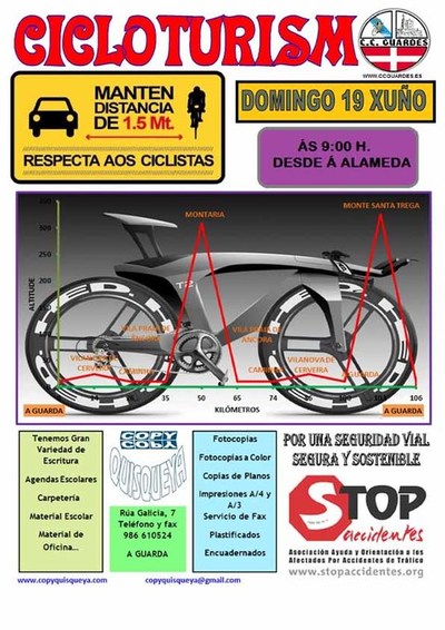 Sada cicloturismo co Clube Ciclista Guards o domingo 19 de xuo de 2016
