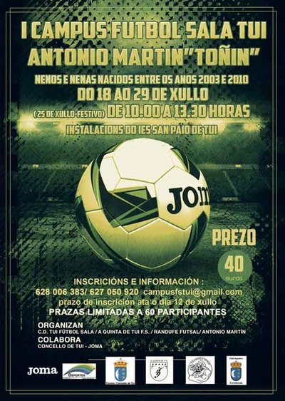 O Campus de Ftbol Sala Antonio Martn disptase en Tui ata o 29 de xullo