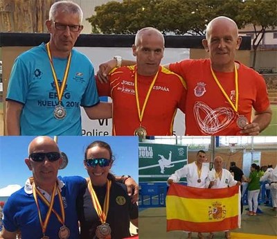 Siete medallas para los tres deportistas tudenses durante el VI Campeonato de Europa de Policias y Bomberos - EPFG Huelva 2016