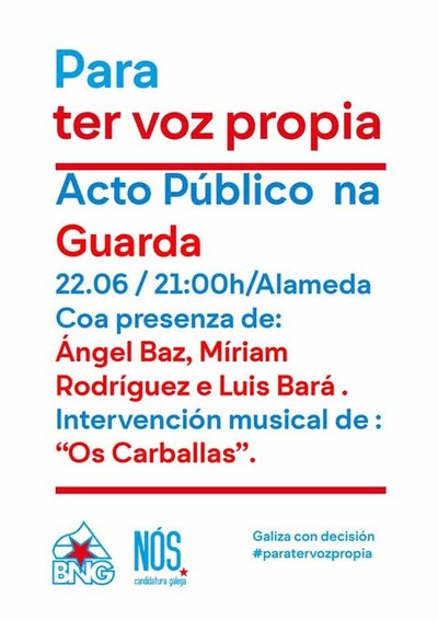 Acto pblico aberto do BNG- Ns-Candidatura Galega na Guarda