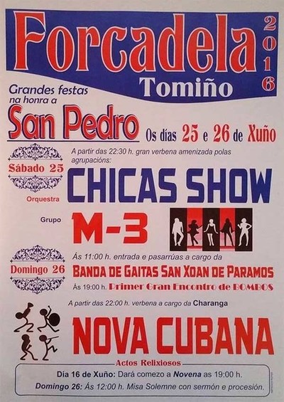 Grandes festas na honra de San Pedro en Forcadela - Tomio