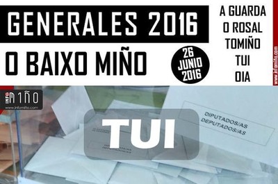Resultados Elecciones Generales 26J2016 no Concello de Tui