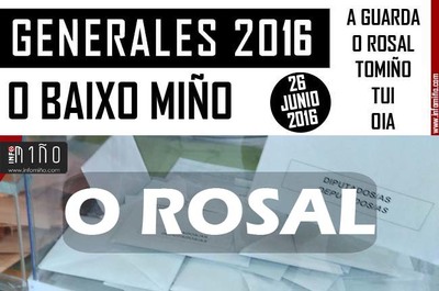 Resultados Elecciones Generales 26J2016 no Concello de O Rosal
