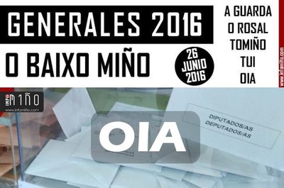 Resultados Elecciones Generales 26J2016 no Concello de Oia